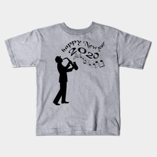 New Year 2020 Jazz Louis Armstrong Music 40s and 50s New Year Gift Kids T-Shirt